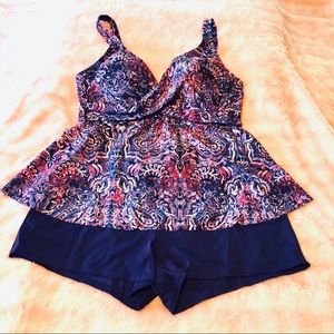 SWIMSUITS FOR ALL TANKIN & SHORT SET SIZE 18